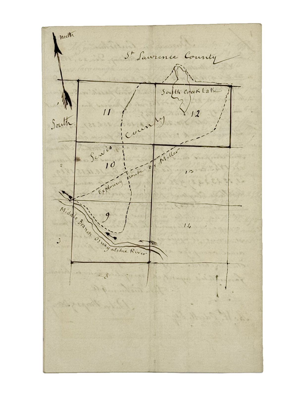 [New York – Jefferson County], An extensive archive of letters and documents on the creation and planning of Jefferson County, New York, Paris, etc., 1797–1877.