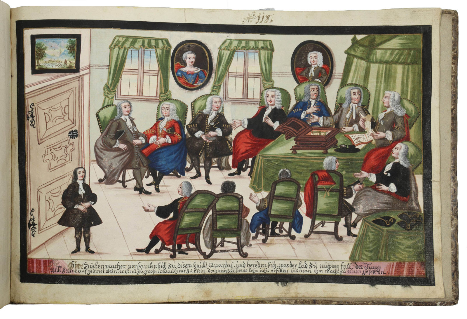 Hörmannsperger, Johann Franz, Baroque pattern book and album of the blanket maker Johann Franz Hörmannsperger, Vienna, 1736.