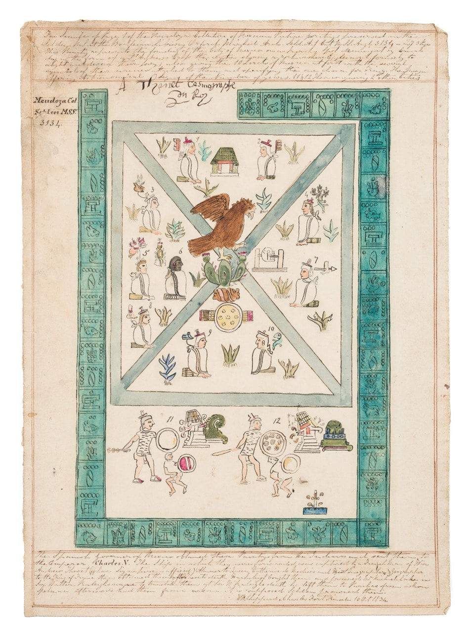 Shippard, Captain William Henry, Mexican Antiquities, Captain William Henry Shippard’s collection of Mexican Paintings: art and images of Pre-Columbian Mexico; printed prospectuses for the Museum of Mankind in London, and original letters], S.a., ca. 1834 – 1845. London.