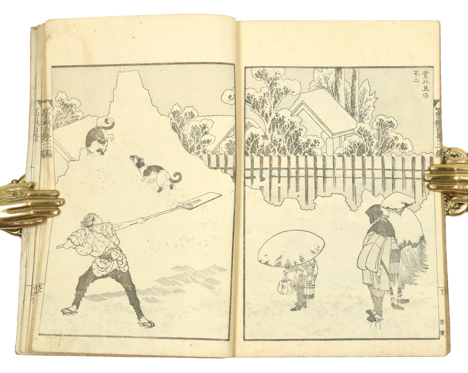 Katsushika Hokusai, One Hundred Views of Mt. Fuji. 富嶽百景 Fugaku Hyakkei, 1834-1835, 1847. Edo, Nishimura Yuzo, and Nagoya, Eirakuya Tôshirô; colophon signed on volume 2 Zen Hokusai Iitsu aratame nanajugo rei Gakyorojin Manji hitsu, with Fuji seal and dated Tempo 5 (1834).