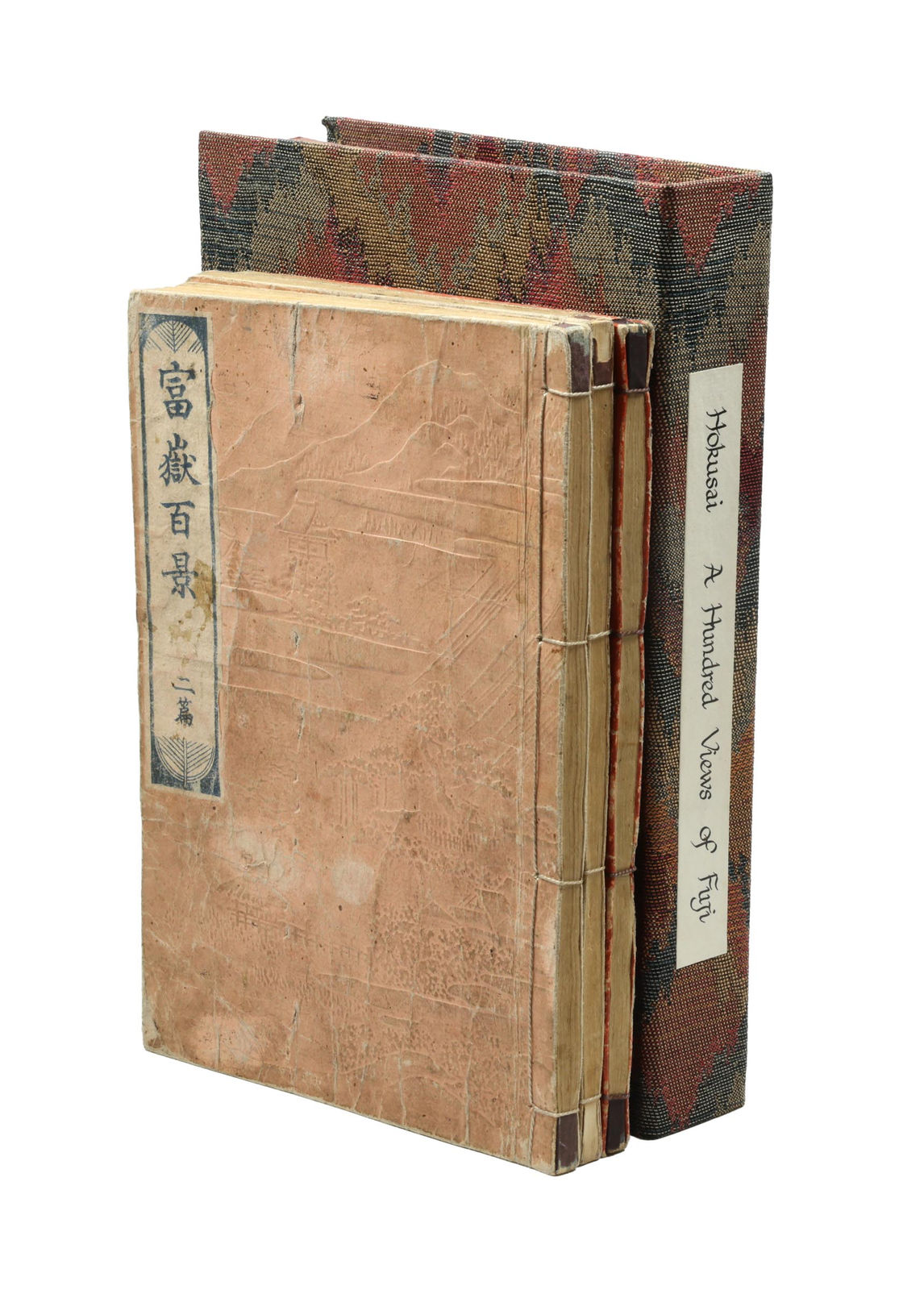 Katsushika Hokusai, One Hundred Views of Mt. Fuji. 富嶽百景 Fugaku Hyakkei, 1834-1835, 1847. Edo, Nishimura Yuzo, and Nagoya, Eirakuya Tôshirô; colophon signed on volume 2 Zen Hokusai Iitsu aratame nanajugo rei Gakyorojin Manji hitsu, with Fuji seal and dated Tempo 5 (1834).