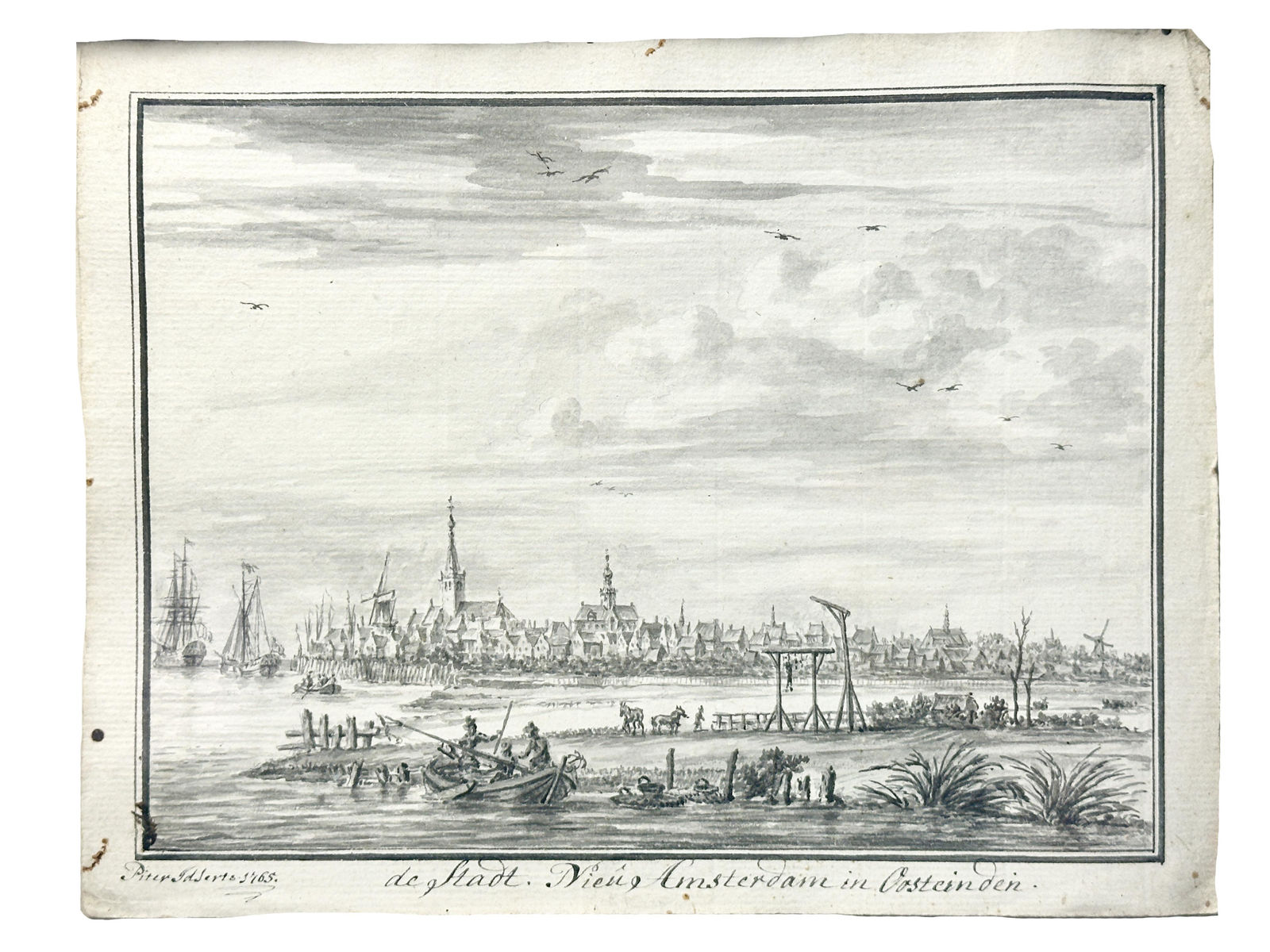 Pieter Idserts[z], de Stadt, Nieû Amsterdam in Oosteinden, [Franeker, the Netherlands,] 1765.