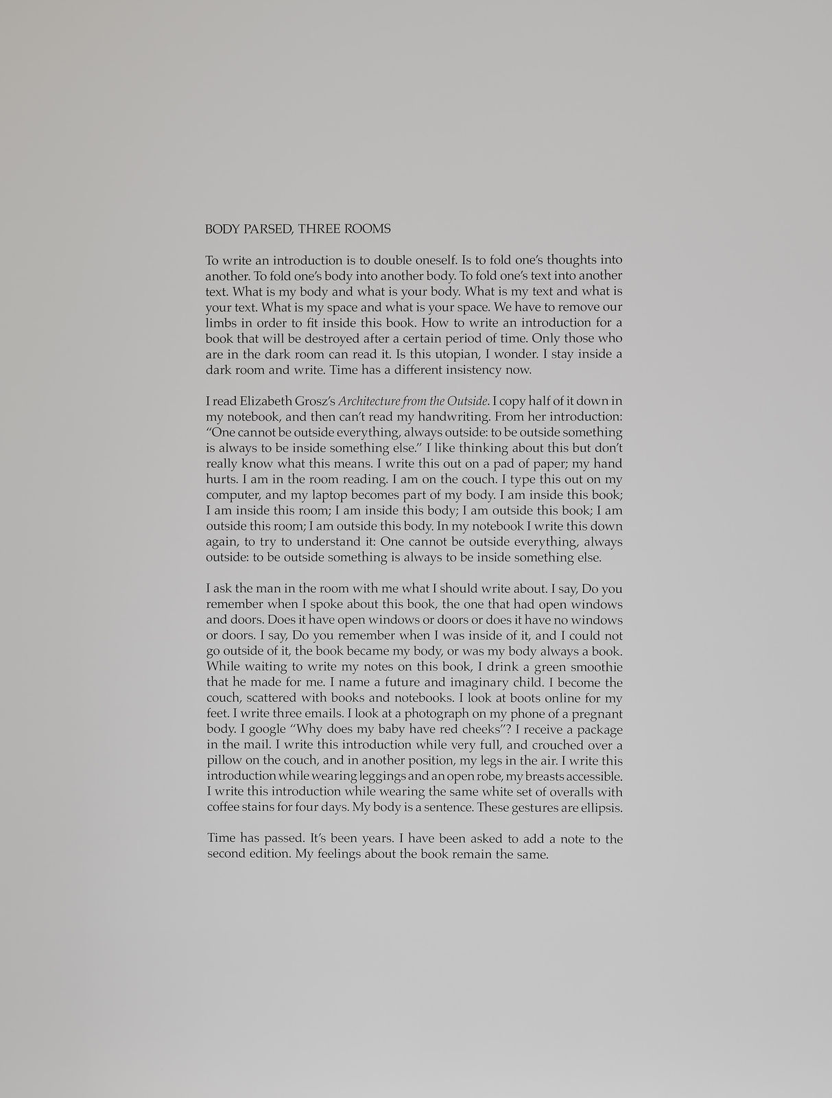 B. INGRID OLSON, Introductions by Kate Zambreno, 2018/2023