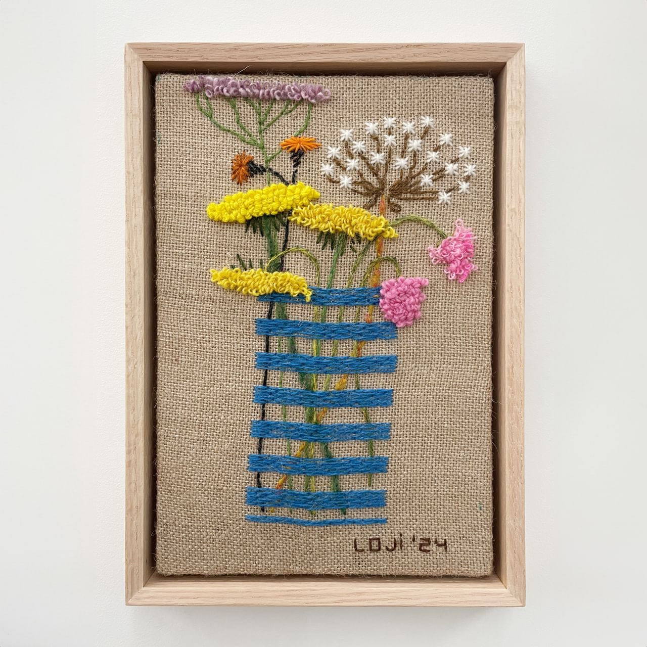 LOJI HÖSKULDSSON, Some Random Flowers From the Summer That Never Came in a Striped Vase, 2024