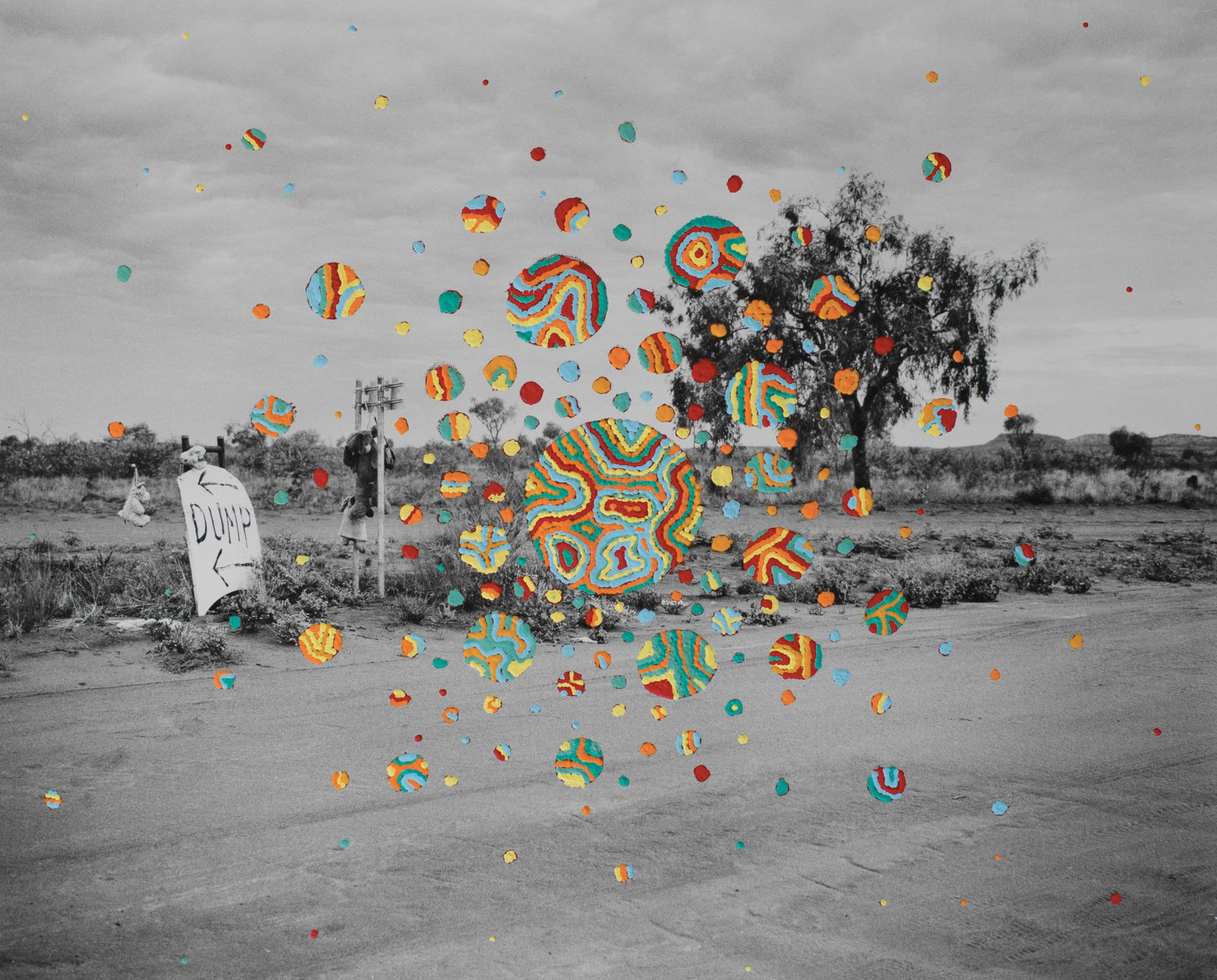 Patrick Waterhouse, You Can't See The Aliens. Jarra. Restricted with Sarah Napaljarri Sims. 2014-2018, 2014-2018