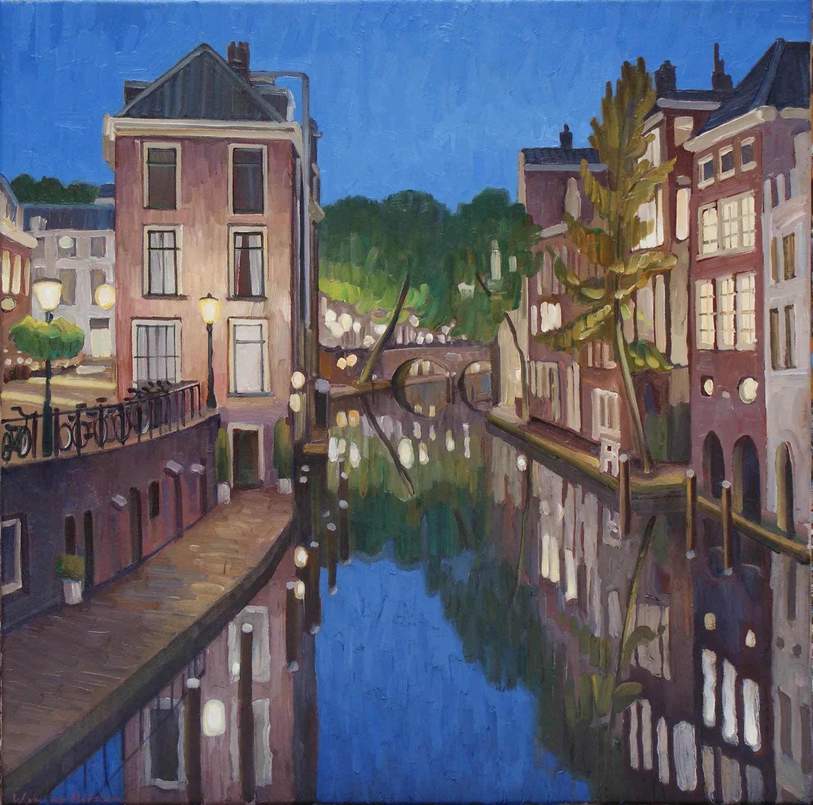 WILLEM VAN DER HOFSTEDE, Oudegracht vanaf de Maartensbrug
