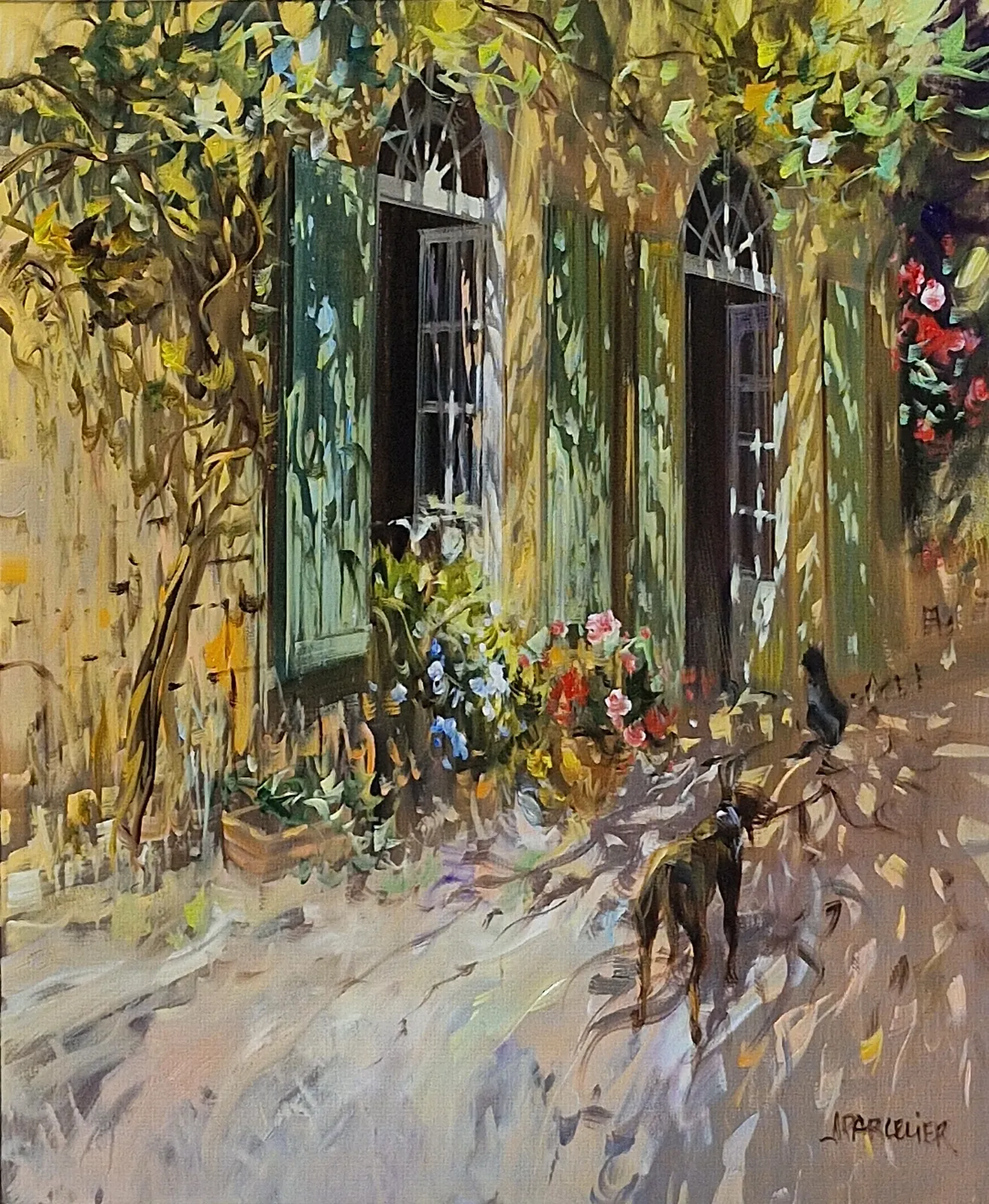 Laurent Parcelier, Devant le mas