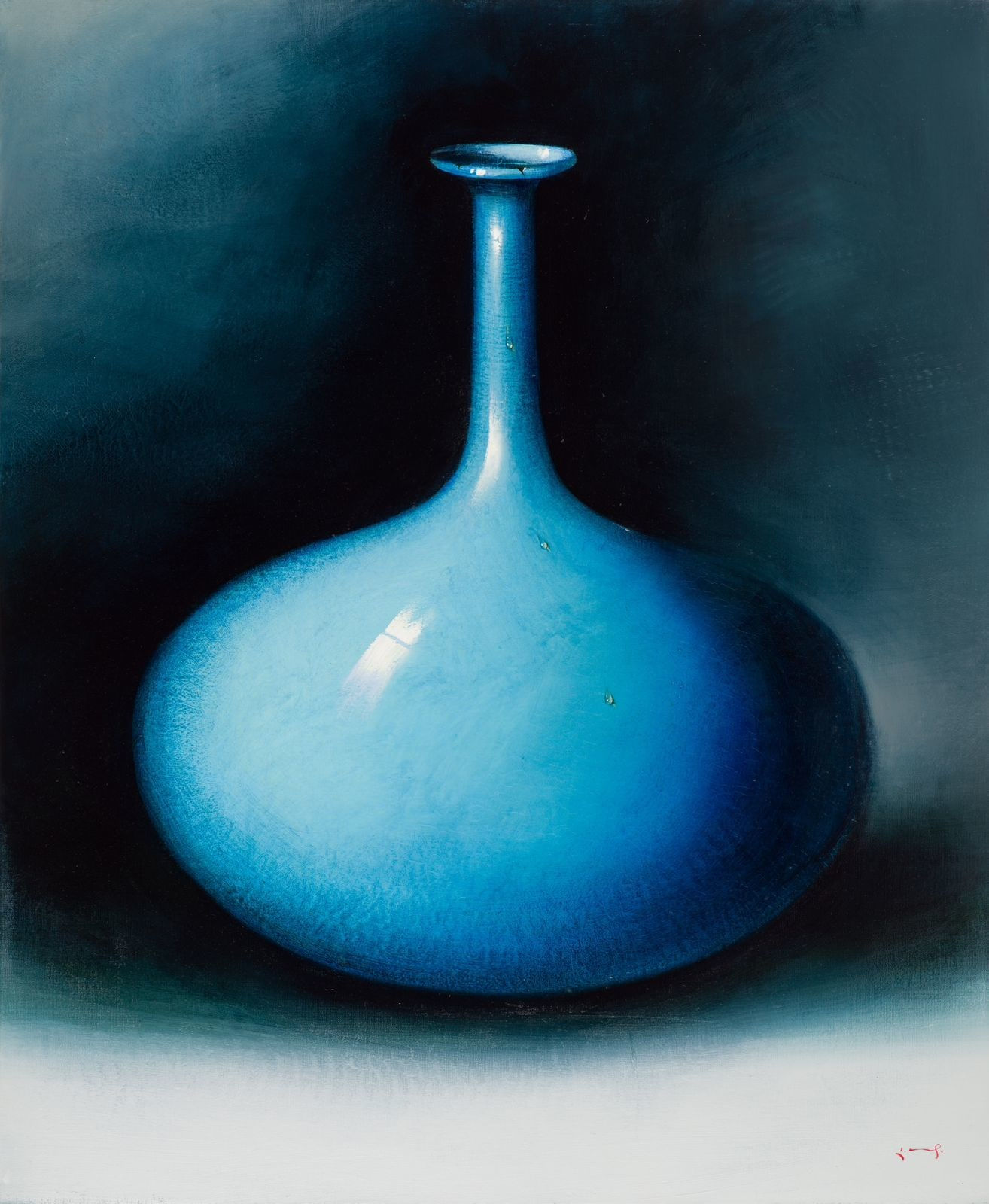 Konstantin Totibadze, Blue vase, 2022