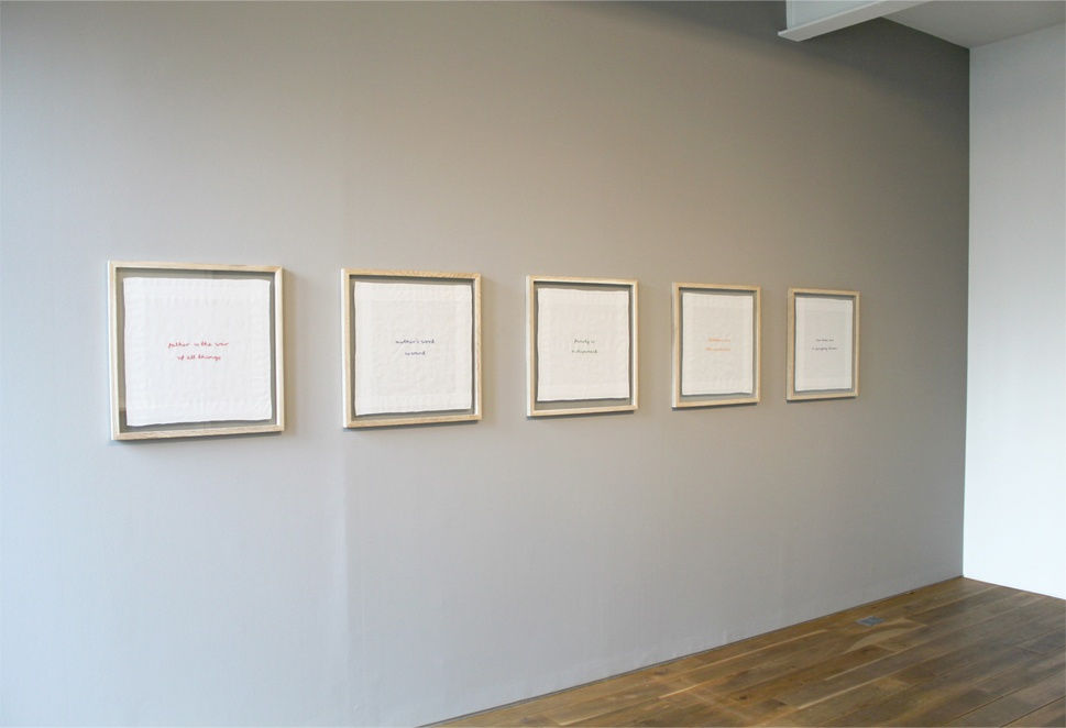 Alec Finlay, 5 poem-objects, 2012