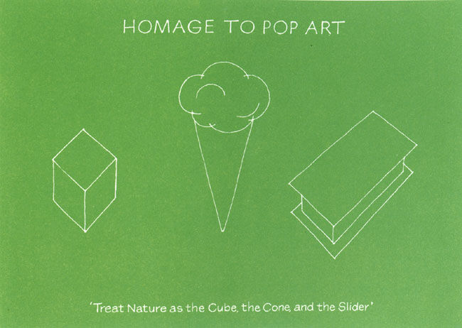 Ian Hamilton Finlay, Homage to Pop Art, 1973