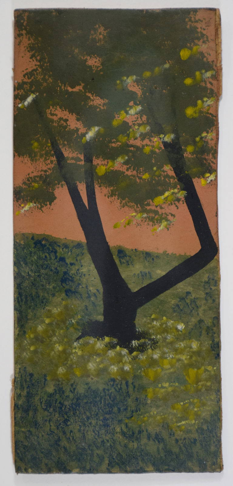 Frank Walter, Tree in a Meadow with Orange Sky