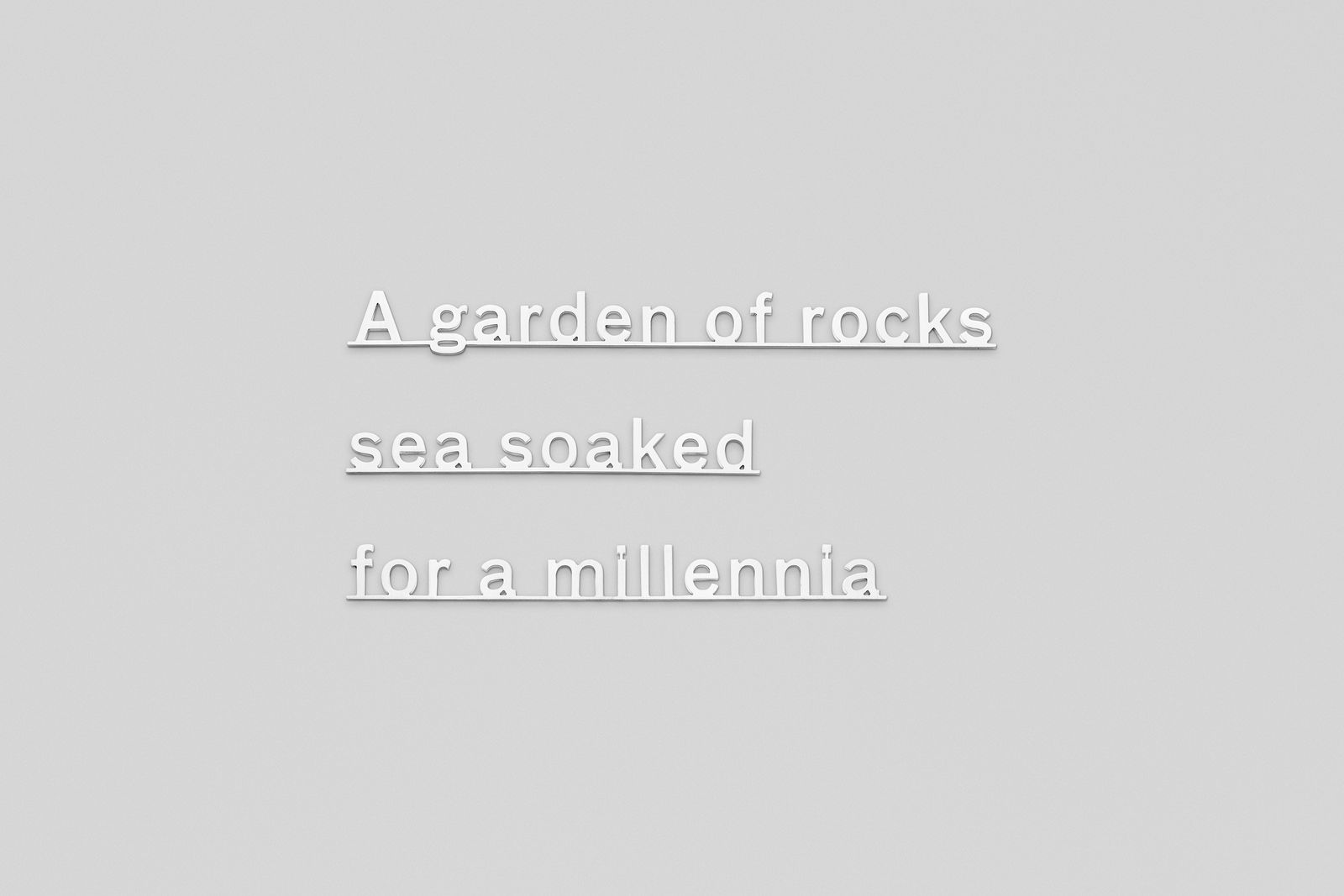 Katie Paterson, IDEAS - (A garden of rocks sea soaked for a millennia), 2019