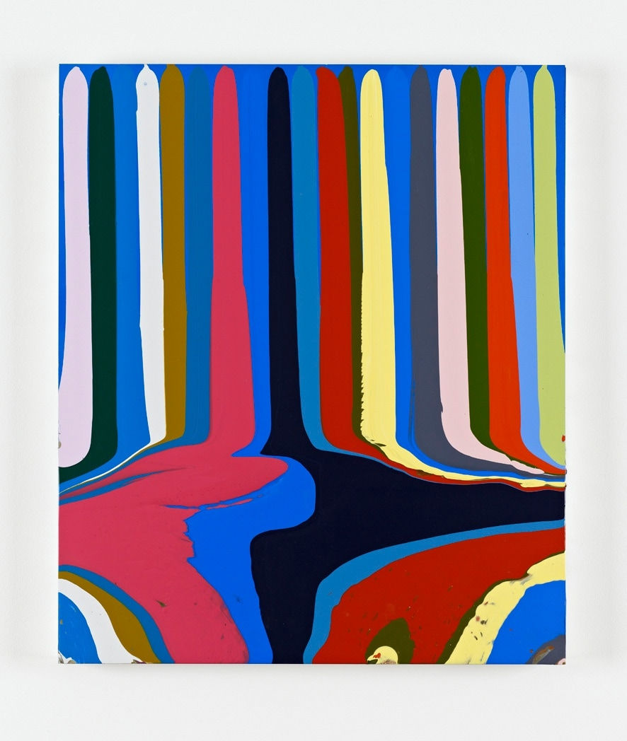 Ian Davenport, Puddle Painting: Small Blue (after Fra Angelico), 2011