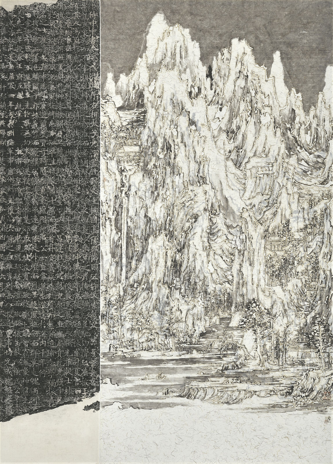 Wang Tiande 王天德, Clear Sky after the Snow at Dusk 晚看雪霁, 2019