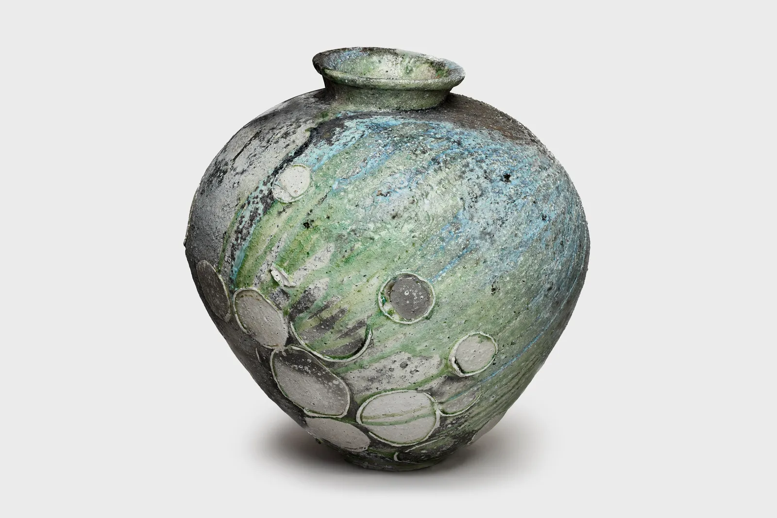 Yui Tsujimura, Large Natural Ash Glazed Jar 自然釉大壺, 2025