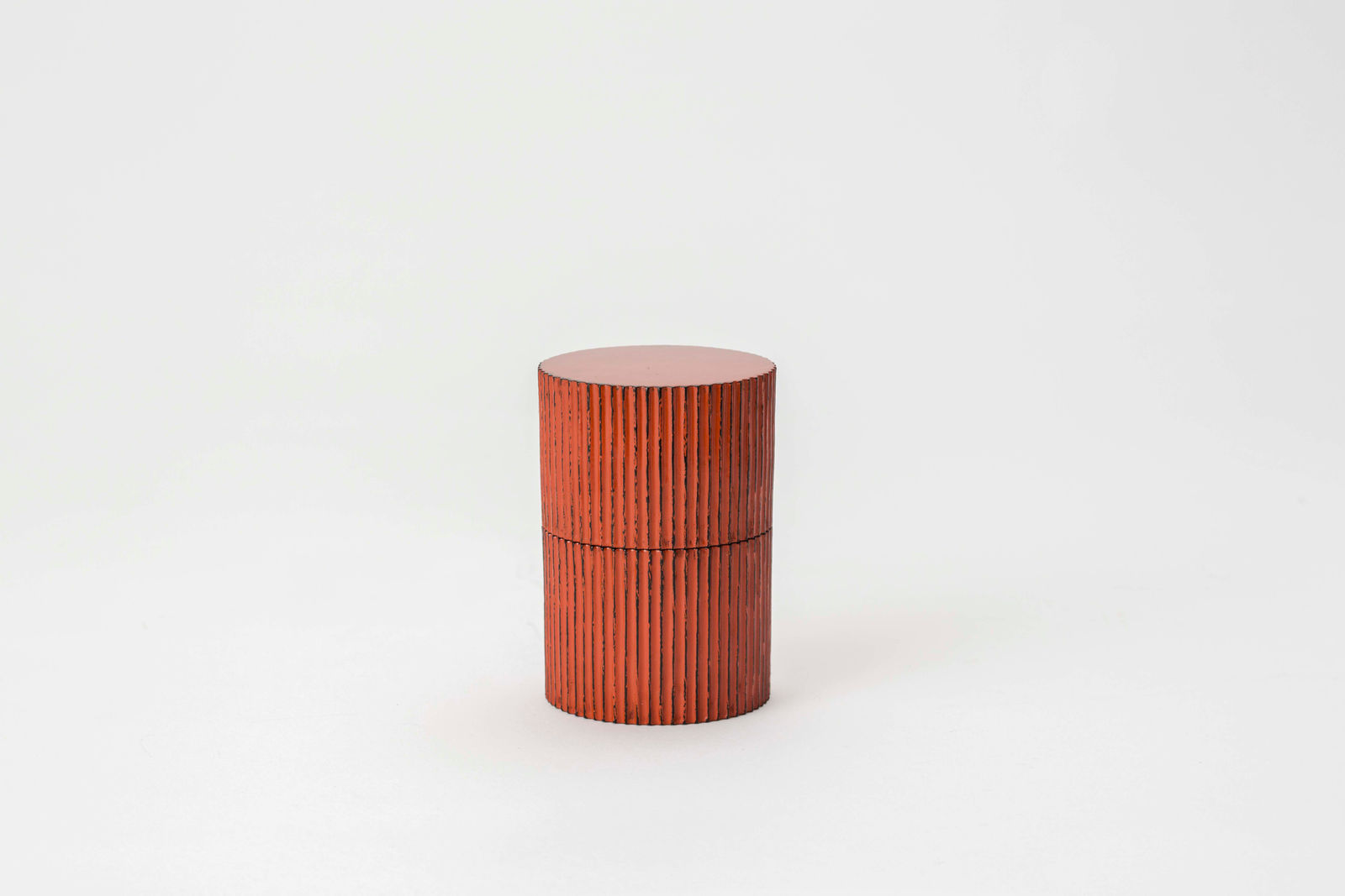 Jihei Murase, Corrugated Negoro Nakatsugi Tea Caddy, 2022