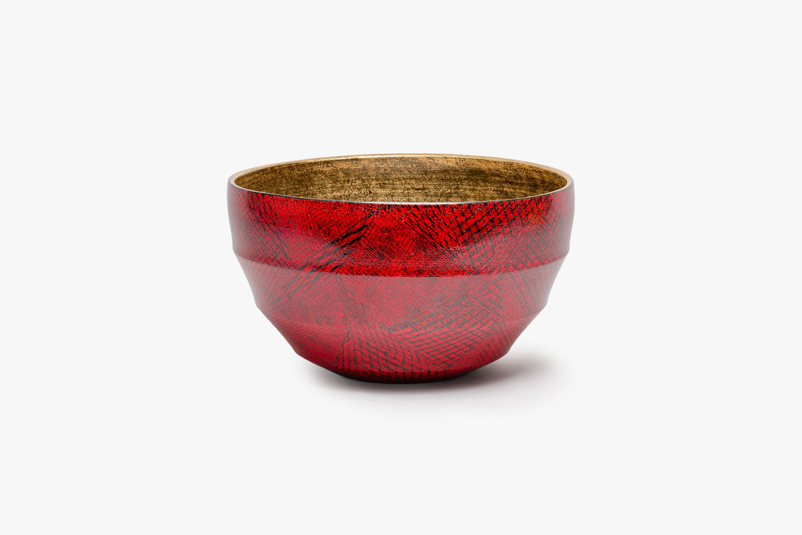 Masahiro Maeda, Bowl in Layered Glazes and Overglaze Gold 色絵金彩鉢, 2025