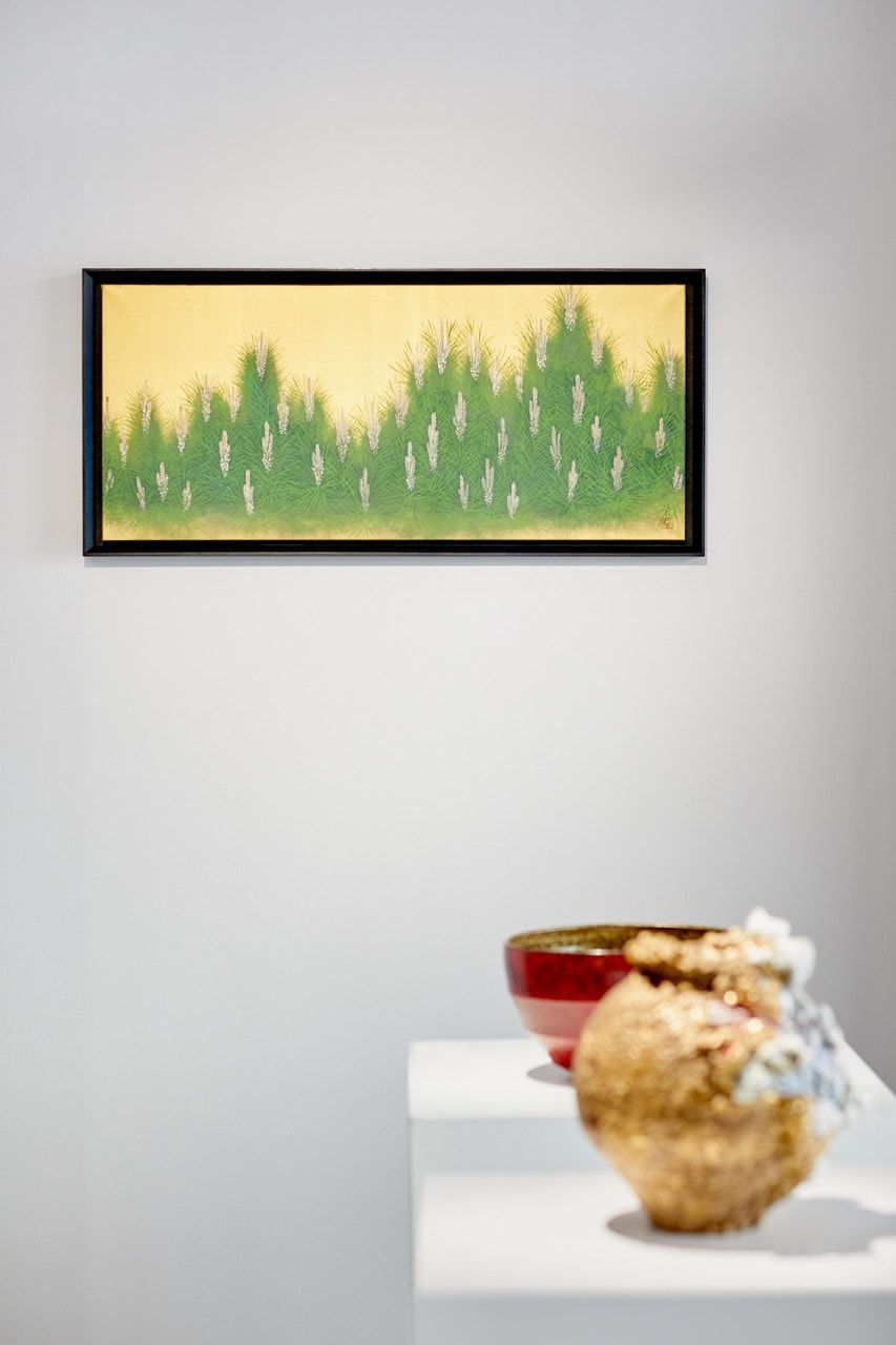 Kodai Ujiie, Black Gold White Glaze Medium Jar 黒釉金彩交白釉中壺, 2025