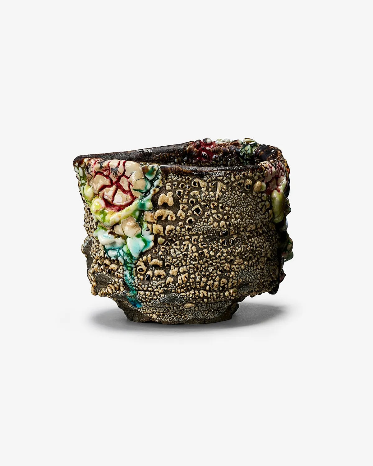 Kodai Ujiie, Karatsu Black Lacquer Oribe Tea Bowl 唐津漆黒交織部茶盌, 2024