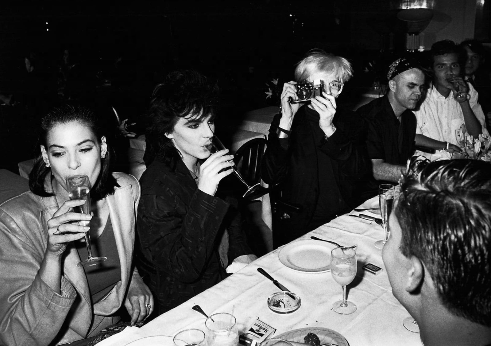 Ron Galella, Andy Warhol celebrating his 58th birthday at Mr. Chow's, New York City, August 6, 1986