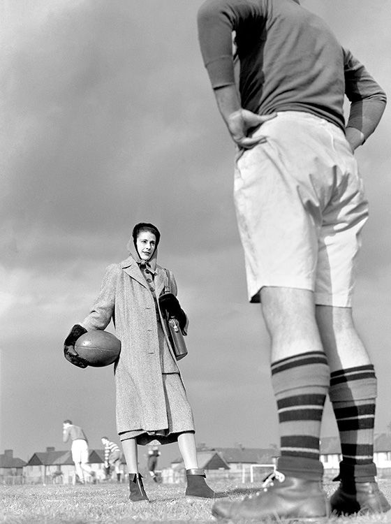 Norman Parkinson, A Rugby Game, for British Vogue, December, 1947