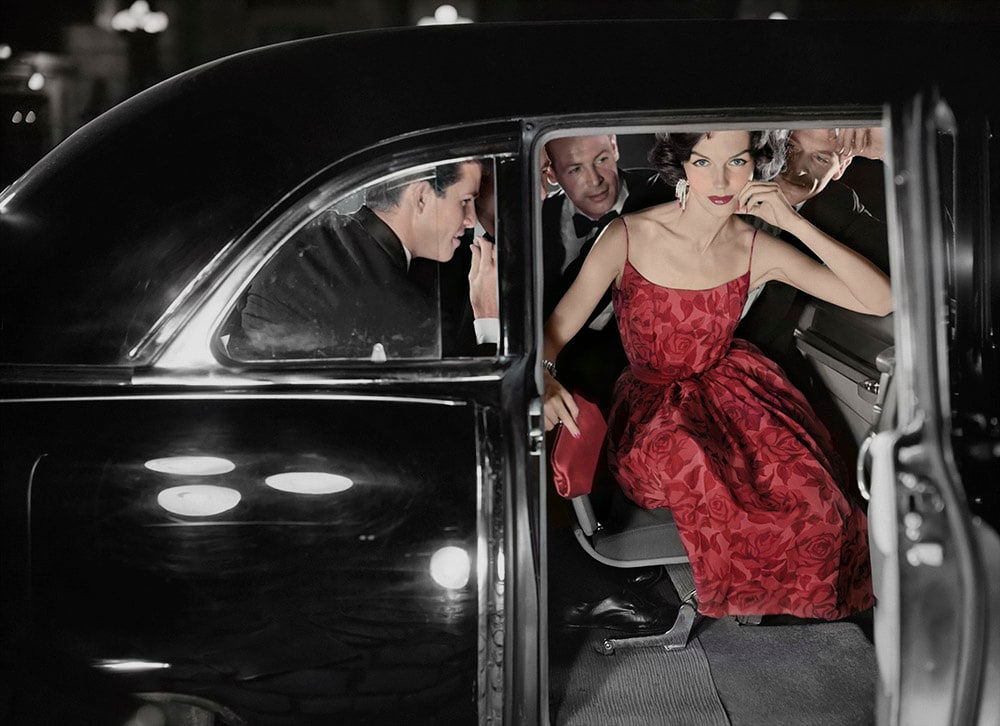 William Helburn, Joanna McCormick Limo, NYC, 1951