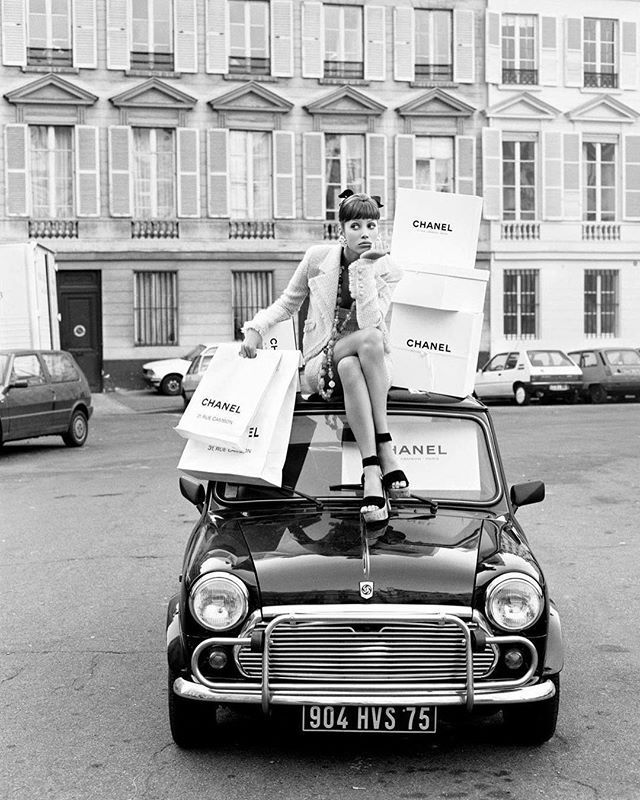 Steven Meisel, Chanel Shopping Bags, Christy Turlington for Vogue Italia, 1992
