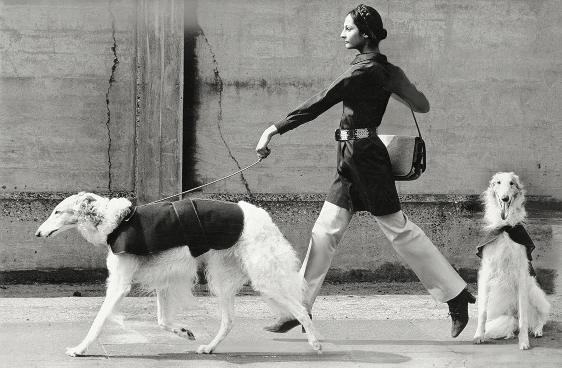 Norman Parkinson, Chandrika Angadi , wearing Saint Laurent, published in Vogue, July, 1970
