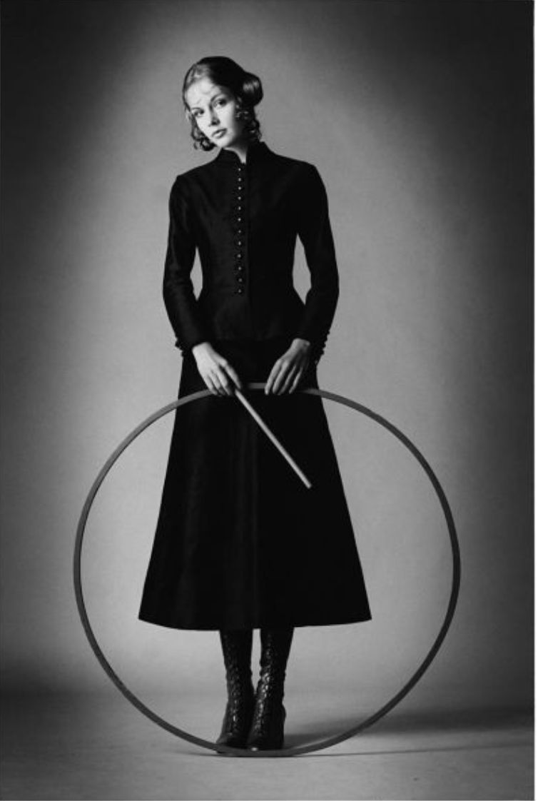 Jeanloup Sieff, Barbara Sieff, dress by Yves Saint Laurent, Vogue Paris , 1970