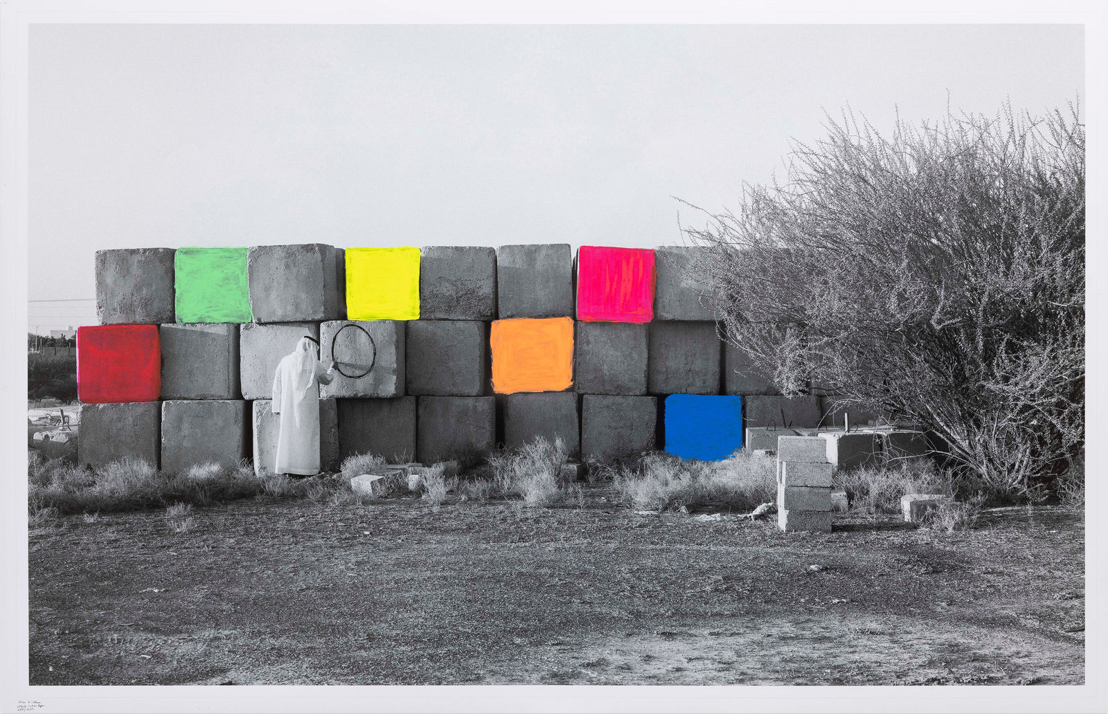 Ammar Al Attar, Coloured Cement blocks, 2025
