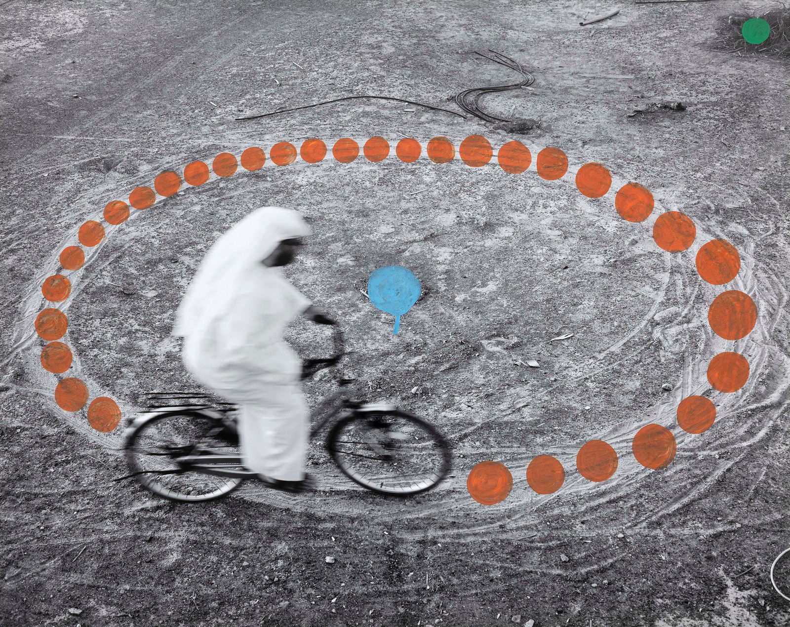 Ammar Al Attar, Cycling with dots, 2025