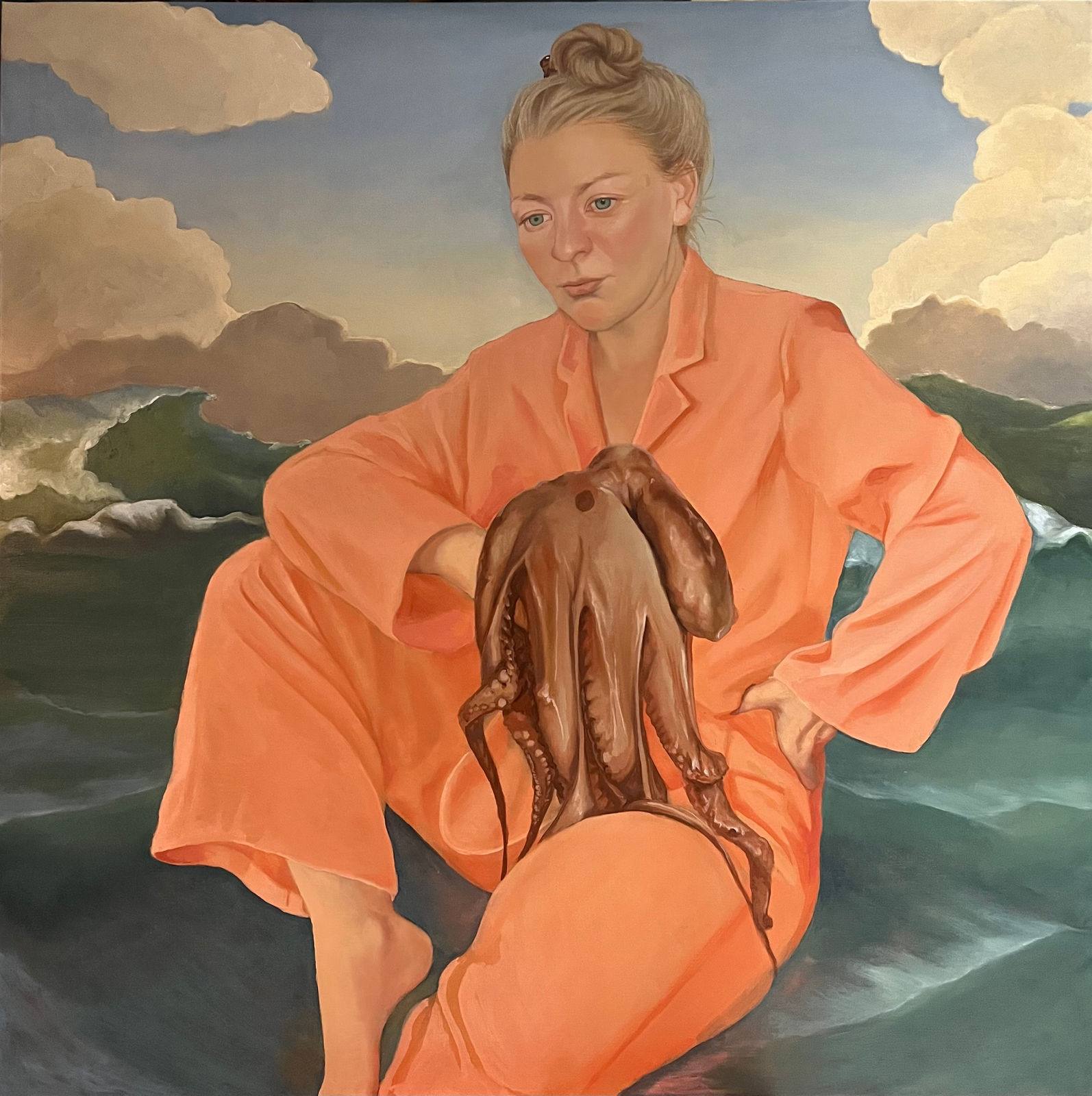 Vanessa Jones, Holding Octopus, 2025