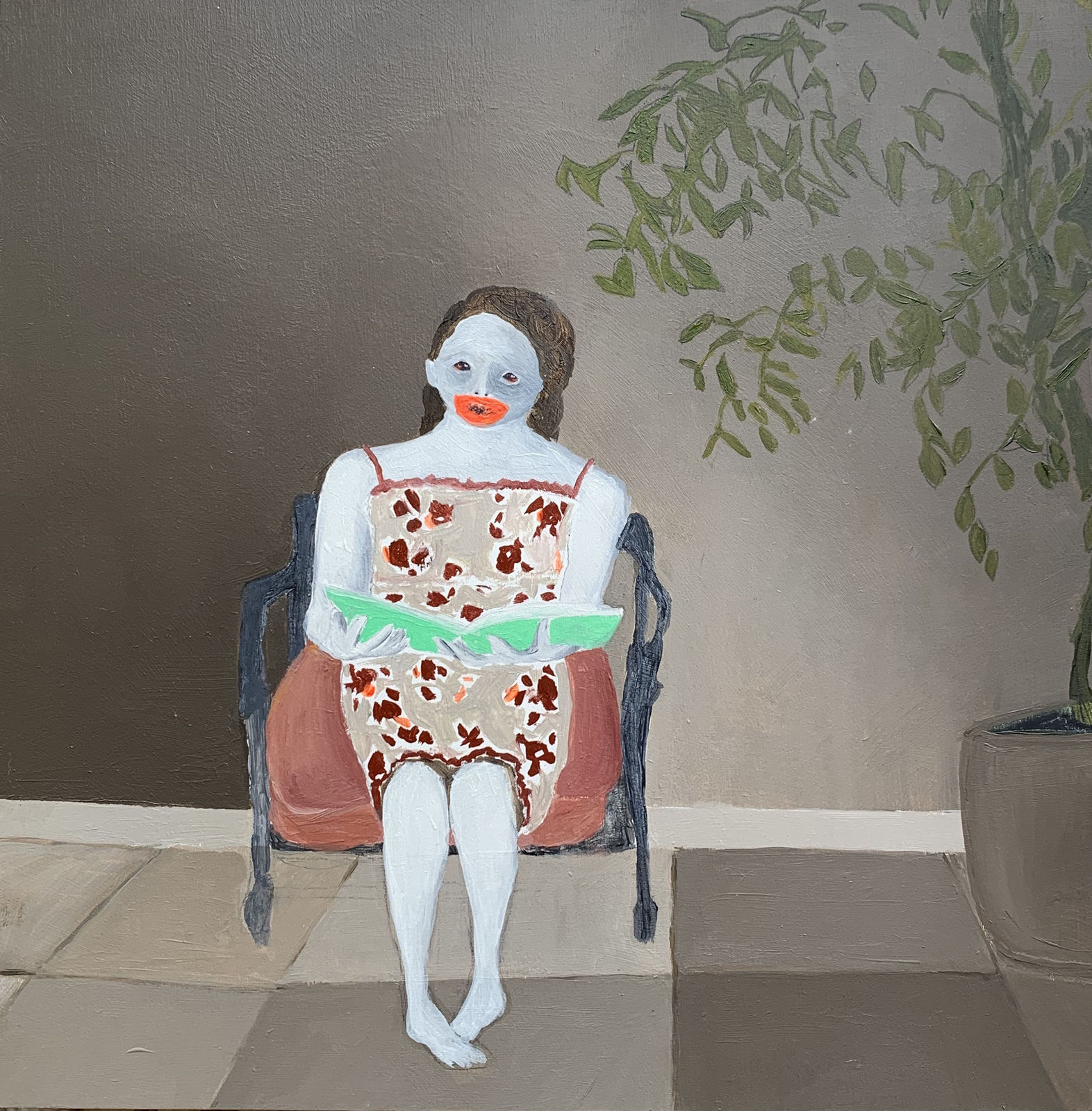 Cocó Caballero, Leyendo Libro de Wabi Sabi, 2020