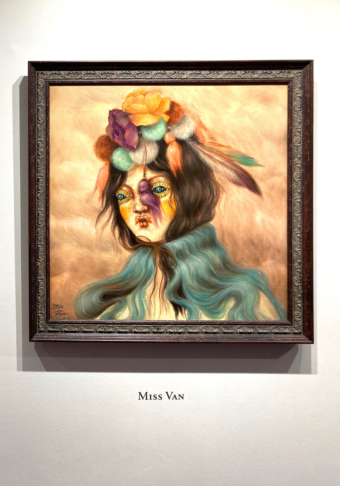 Miss Van, Portrait with Lagoon Blue Hair, 2023