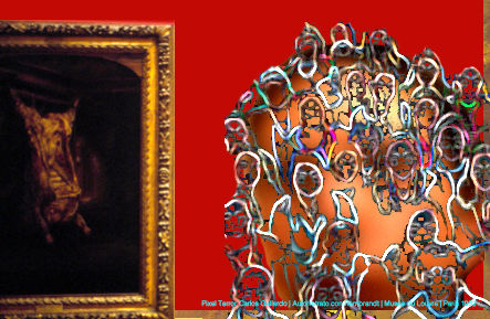 Carlos Gallardo, Pixel Terror, Autorretrato con Rembrandt, 1982