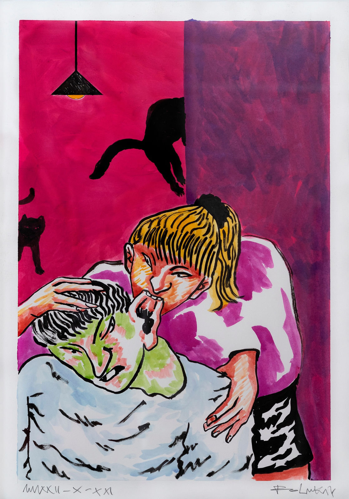 Rolankay, Marcar, 2022, Indian ink on paper, 51 x 36 cm