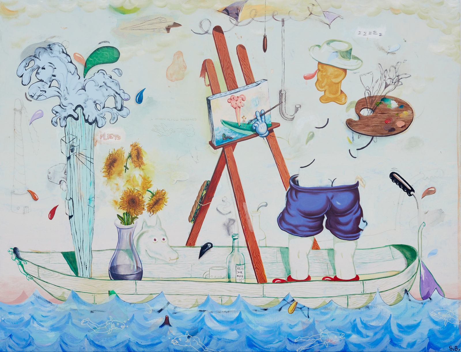 Stijn Bastianen, The painter at sea, 2022