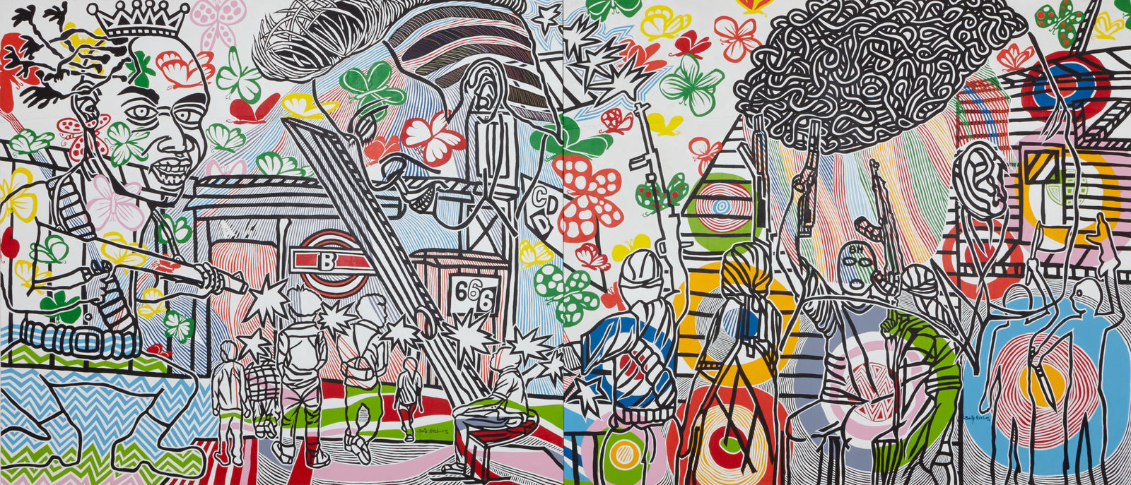 Boris Nzebo, Le vainqueur écrit l'histoire (diptych), 2016