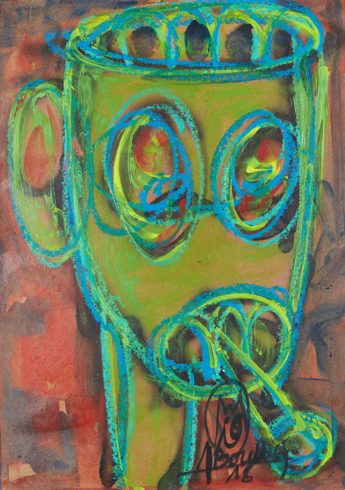 Aboudia, Portrait de Noutchy, 2021