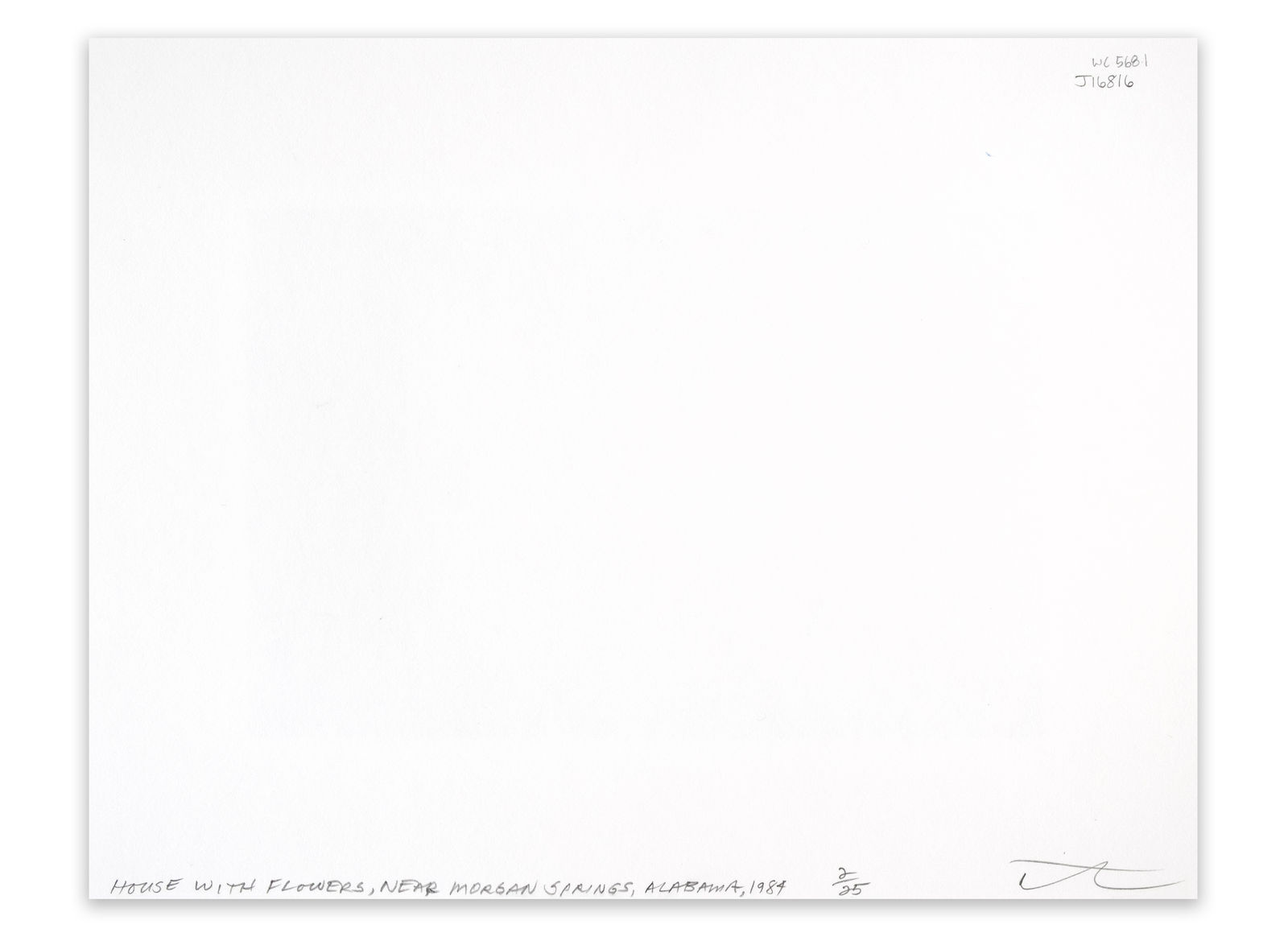 William Christenberry, House with Flowers, near Morgan Springs, Alabama, 1984