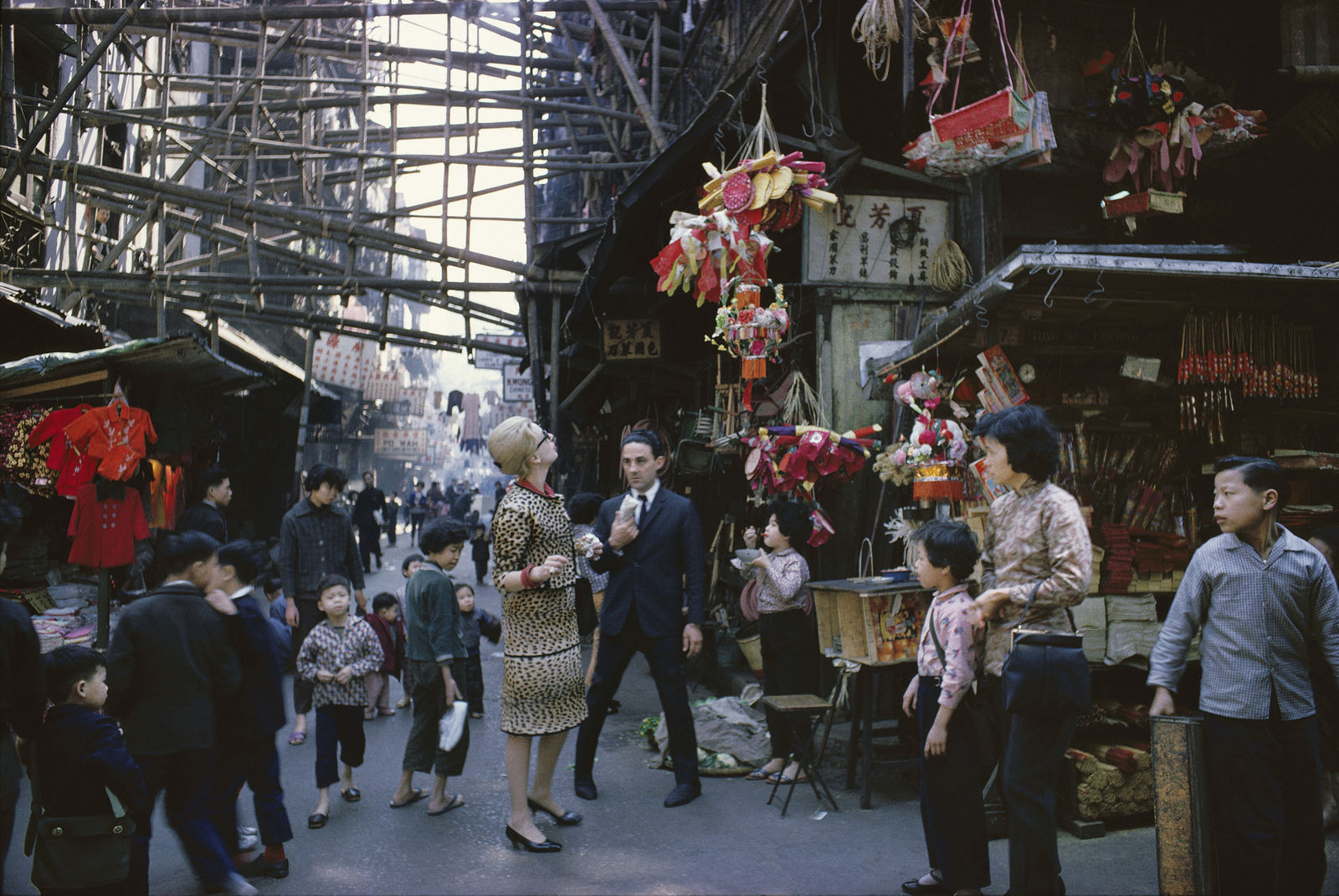 Mark Shaw, Tiger Morse in Leopard Print, Bamboo, 1962