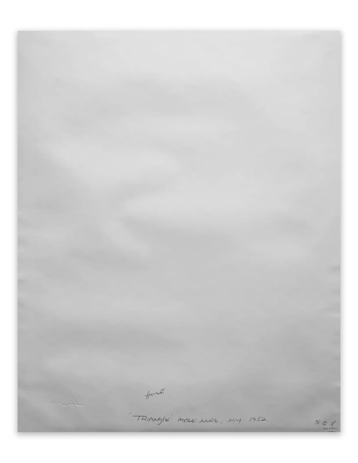Horst P. Horst, "Triangles," Male Nude, N.Y., 1952