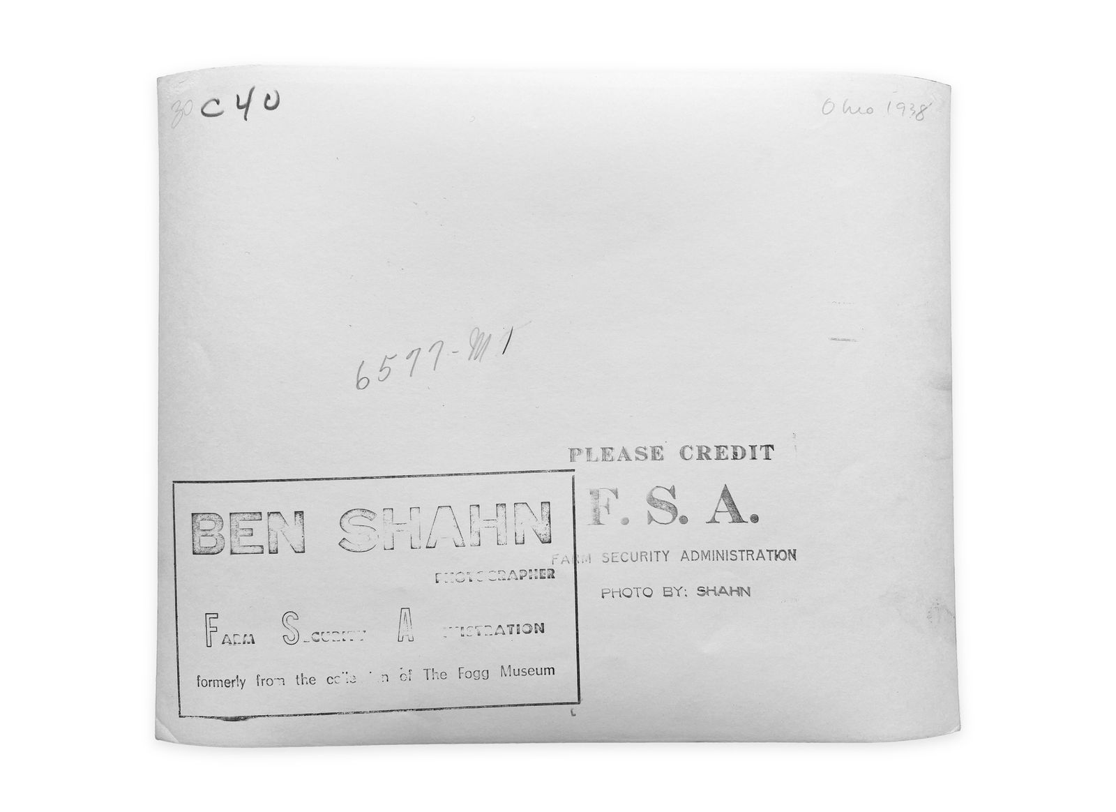 Ben Shahn, Dwellers in Circleville's "Hooverville,", 1938