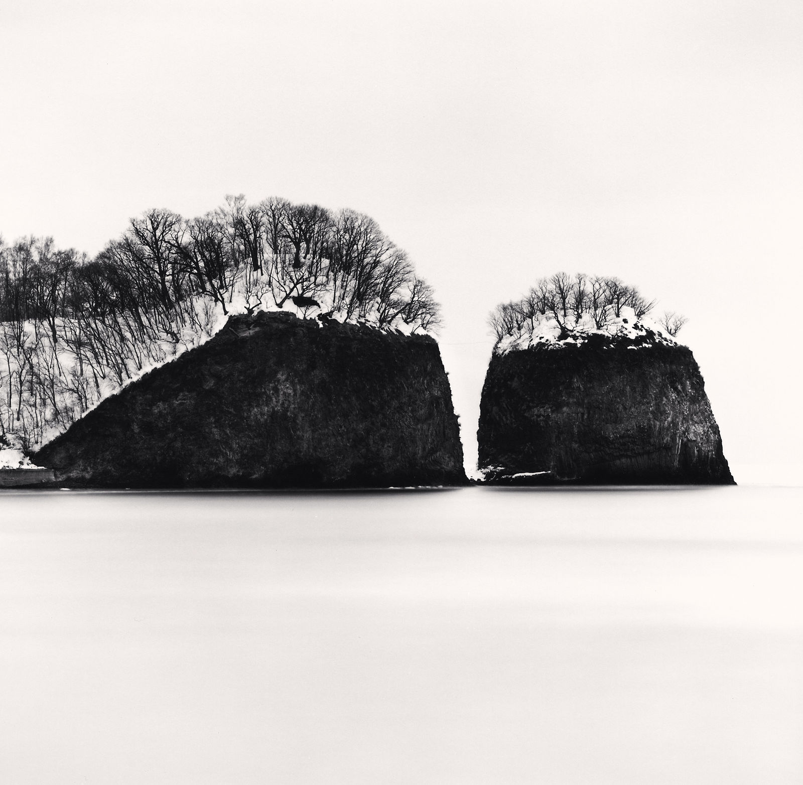 Michael Kenna, Futatsu Rocks, Study 1, Abashiri, Hokkaido, Japan, 2004