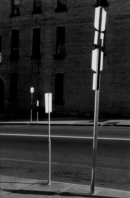 Louis Stettner, Street Signs, Saratoga Springs, 1956