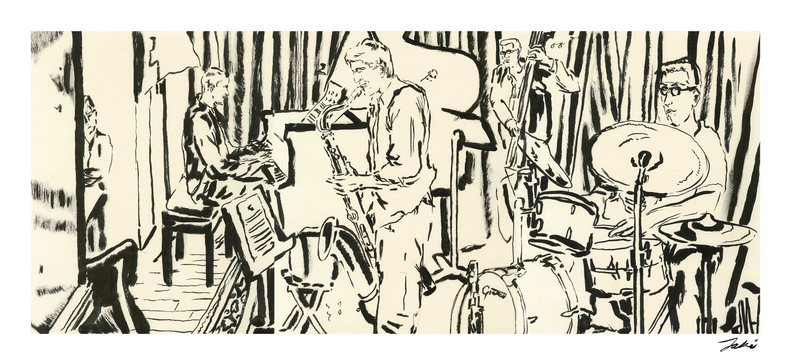 Jaki Doyka, Adam Kolker Quartet (Jeremy Stratton, Isaac Wilson, Owen Howard) at Bar Bayeaux 9.5.24 (Prospect Lefferts Gardens, NY USA), 2024