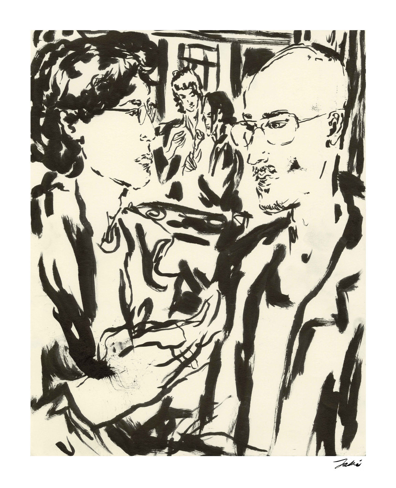 Jaki Doyka, Aash Mukerji and Isaac Wilson at Club Chess at Bedroom 6 (379 Broome St.) "Valentine's Day Soirée" 2.14.24, 2024