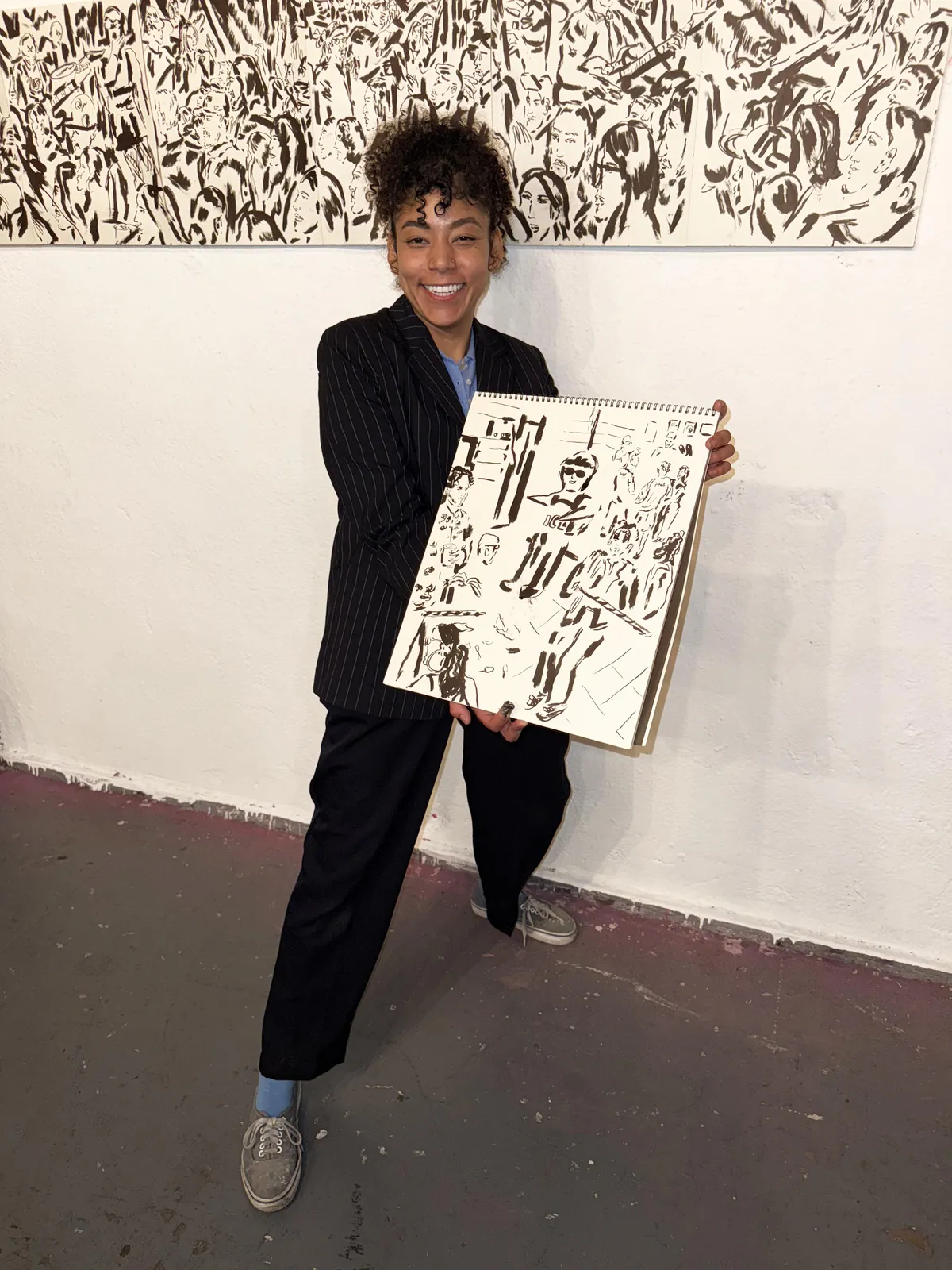 Precious Alfaro at "Someone Must Be Listening" Community Art Show 8.9.25 (Koreatown, Los Angeles CA USA)