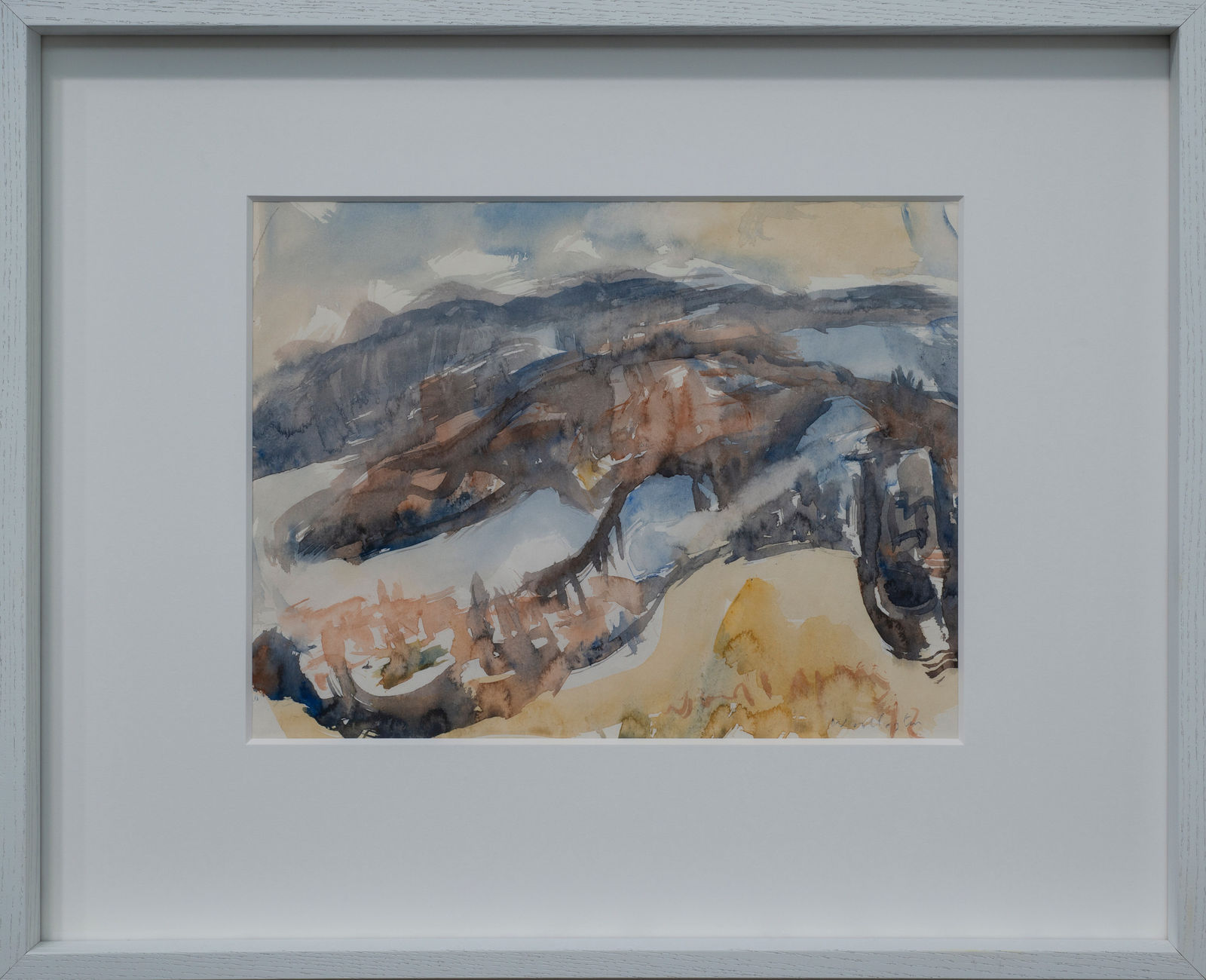 Toss Woollaston, Auckland with Harbour Bridge, 1990