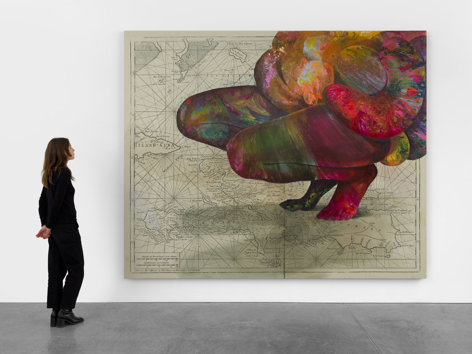 FIRELEI BÁEZ, Untitled (A Correct Chart of Hispaniola with the Windward Passage), 2020